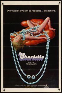 4d187 CHARLOTTE 1sh '75 La Jeune fille Assassinee, Roger Vadim, bizarre sexy image!