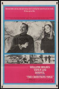 4d196 CHRISTMAS TREE 1sh '69 Gasparri art of William Holden & pretty Virna Lisi!