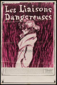 4d256 DANGEROUS LOVE AFFAIRS 1sh '62 Les Liaisons Dangereuses, Jeanne Moreau, Annette Vadim