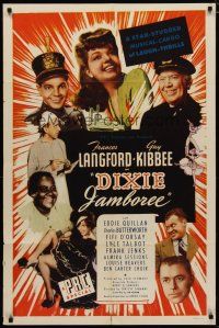 4d292 DIXIE JAMBOREE 1sh '44 pretty Frances Langford, boat captain Guy Kibbee, Louise Beavers