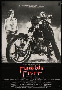 4d752 RUMBLE FISH English 1sh '83 Francis Ford Coppola, Matt Dillon as Rusty James, Mickey Rourke!