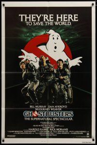 4d386 GHOSTBUSTERS int'l 1sh '84 Bill Murray, Aykroyd & Harold Ramis here to save the world!