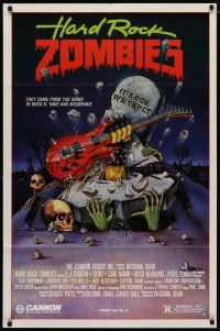 4d423 HARD ROCK ZOMBIES 1sh '84 wild art they came from the grave to rock n' rave & misbehave!