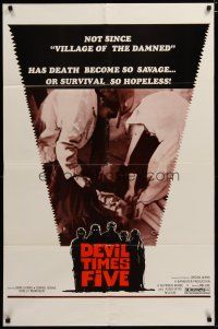 4d457 HORRIBLE HOUSE ON THE HILL 1sh R70s death has become so savage, Devil Times Five!