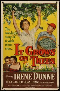 4d497 IT GROWS ON TREES 1sh '52 Irene Dunne, Dean Jagger, wild picking-money-off-tree image!