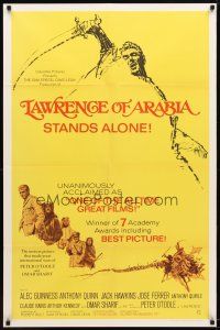 4d563 LAWRENCE OF ARABIA 1sh R70 David Lean classic starring Peter O'Toole!