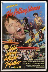 4d568 LET'S SPEND THE NIGHT TOGETHER 1sh '83 great image of Mick Jagger & The Rolling Stones!
