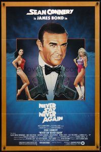 4d654 NEVER SAY NEVER AGAIN 1sh '83 art of Sean Connery as James Bond 007 by Obrero!