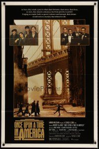 4d676 ONCE UPON A TIME IN AMERICA 1sh '84 De Niro, James Woods, directed by Sergio Leone!