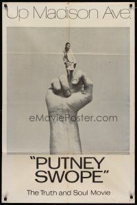 4d715 PUTNEY SWOPE 1sh '69 Robert Downey Sr., classic image of black girl as middle finger!