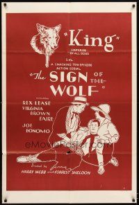 4d775 SIGN OF THE WOLF 1sh R40s serial from Jack London's story!