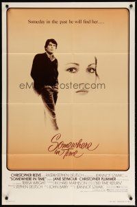 4d799 SOMEWHERE IN TIME 1sh '80 Christopher Reeve, Jane Seymour, cult classic!