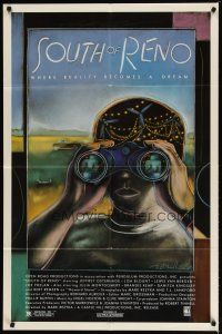 4d801 SOUTH OF RENO 1sh '88 cool artwork image of boy w/binoculars!