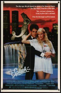 4d806 SPLASH 1sh '84 Tom Hanks loves mermaid Daryl Hannah in New York City!