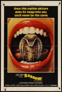 4d811 SSSSSSS 1sh '73 once this motion picture sinks its fangs into you, you'll never be the same!
