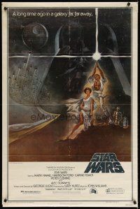 4d815 STAR WARS style A third printing 1sh '77 George Lucas classic sci-fi epic, great art by Jung!