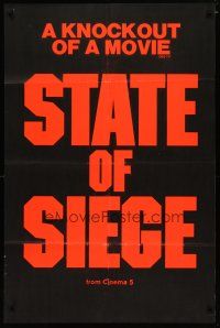 4d816 STATE OF SIEGE teaser 1sh '73 directed by Costa-Gavras, Yves Montand, different dayglo!