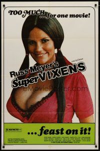 4d839 SUPER VIXENS 1sh '75 Russ Meyer, super sexy Shari Eubank is TOO MUCH for one movie!