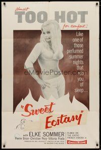 4d848 SWEET ECSTASY 1sh '62 great image of super sexy Elke Sommer, Sweet Violence!