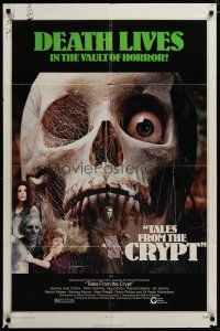 4d854 TALES FROM THE CRYPT 1sh '72 Peter Cushing, Joan Collins, E.C. comics, cool skull image!