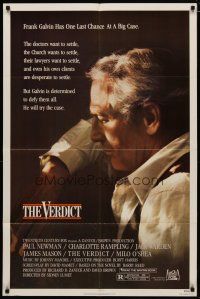 4d932 VERDICT 1sh '82 lawyer Paul Newman has one last chance, written by David Mamet!