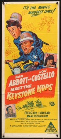 4e793 ABBOTT & COSTELLO MEET THE KEYSTONE KOPS Aust daybill'55 Bud & Lou in the movies' maddest days