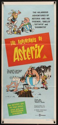 4e796 ADVENTURES OF ASTERIX Aust daybill '76 world's best-loved French cartoon characters!