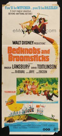 4e806 BEDKNOBS & BROOMSTICKS Aust daybill '71 Walt Disney, Angela Lansbury, great cartoon art!