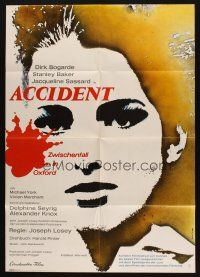 4e512 ACCIDENT German '69 Losey, written by Harold Pinter, sexy Jacqueline Sassard!