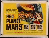 4f010 RED PLANET MARS linen 1/2sh '52 nations race time to save the world from total destruction!
