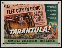 4f064 TARANTULA linen style B 1/2sh '55 different newspaper art w/ huge spider monster, super rare!