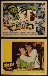 4f274 ALLIGATOR PEOPLE 8 LCs '59 Lon Chaney, Beverly Garland's honeymoon turned into a nightmare!