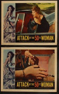 4f220 ATTACK OF THE 50 FT WOMAN 8 LCs '58 fx scenes + sexy Allison Hayes before she was a giant!