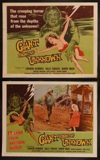 4f265 GIANT FROM THE UNKNOWN 8 LCs '58 creeping terror that rose from the depths of the unknown!