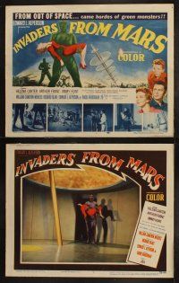 4f018 INVADERS FROM MARS 8 LCs '53 rare full set, William Cameron Menzies sci-fi alien classic!