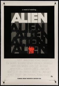4g020 ALIEN linen teaser 1sh '79 Ridley Scott classic, a word of warning, ultra rare & different!