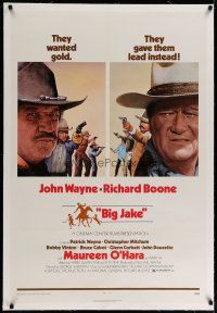 4g040 BIG JAKE linen 1sh '71 Richard Boone wanted gold but John Wayne gave him lead instead!