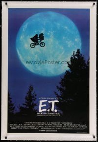 4g120 E.T. THE EXTRA TERRESTRIAL linen 1sh '82 Spielberg classic, best bike over the moon image!
