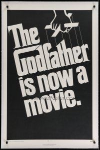 4g164 GODFATHER linen teaser 1sh '72 Francis Ford Coppola crime classic, it's now a movie!