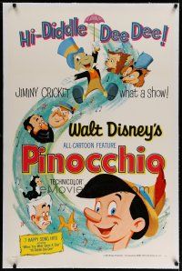 4g320 PINOCCHIO linen 1sh R62 Disney classic cartoon about a wooden boy who wants to be real!