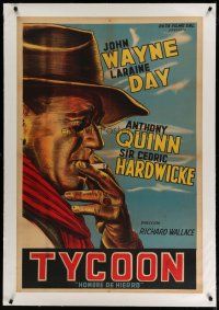 4h262 TYCOON linen Argentinean R50s different close up artwork of smoking cowboy John Wayne!