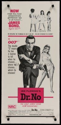 4h168 DR. NO linen Aust daybill R70s Sean Connery is most extraordinary gentleman spy James Bond!