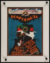 4h114 CONFORMIST linen Czech 11x16 '72 Bernardo Bertolucci's Il Conformista, cool art by Pechanek!