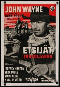 4h104 SEARCHERS linen Finnish '56 John Wayne in Monument Valley, John Ford, different image!