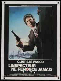 4h146 ENFORCER linen French 23x32 '76 great artwork of Clint Eastwood as Dirty Harry by Mascii!