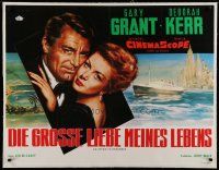 4h180 AFFAIR TO REMEMBER linen German 30x39 R60s best different art of Cary Grant & Deborah Kerr!