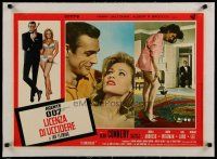 4h288 DR. NO linen Italian photobusta R71 Sean Connery as Bond, sexy Ursula Andress, Eunice Gayson