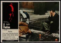 4h293 GODFATHER linen Italian photobusta '72 John Cazale by shot Marlon Brando & fallen oranges!