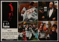 4h295 GODFATHER linen Italian photobusta '72 wonderful montage of 4 key scenes with Brando & Pacino
