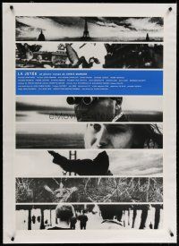4h117 LA JETEE linen Japanese 29x41 '90s Chris Marker French sci-fi, cool montage of bizarre images!